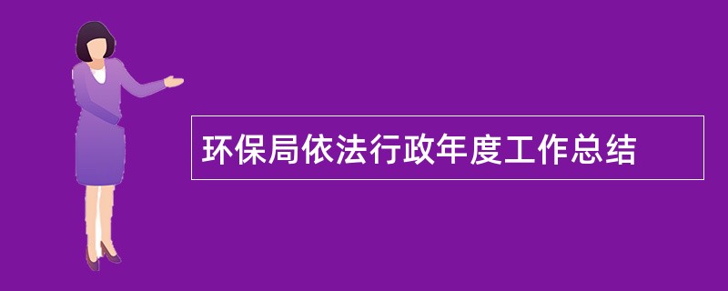 环保局依法行政年度工作总结