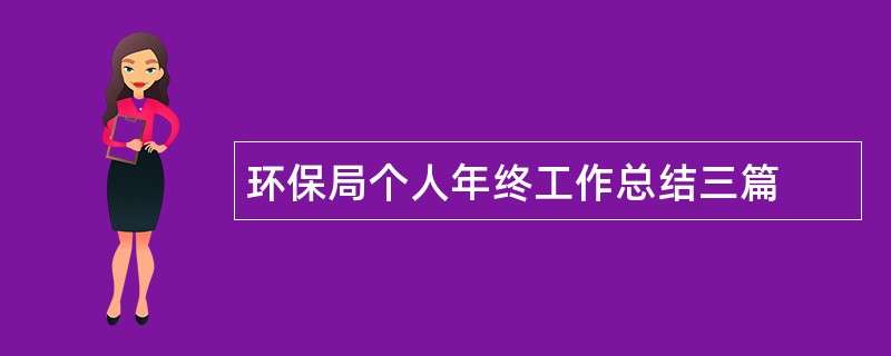 环保局个人年终工作总结三篇