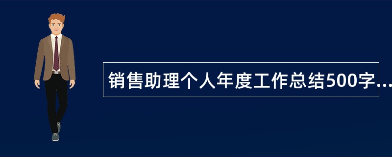 销售助理个人年度工作总结500字