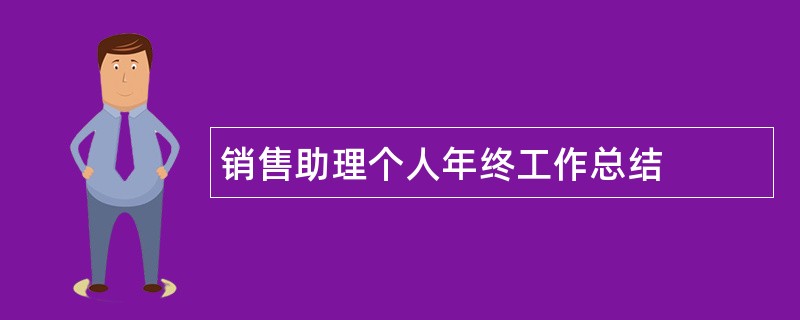 销售助理个人年终工作总结