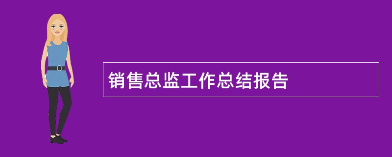 销售总监工作总结报告