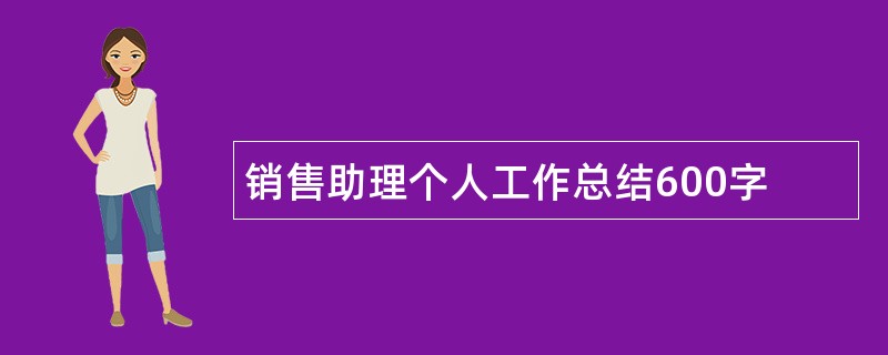 销售助理个人工作总结600字