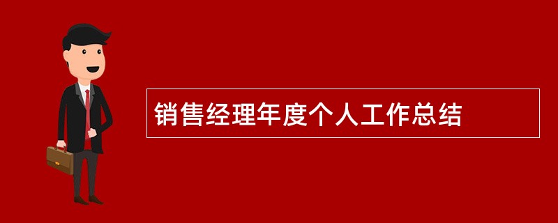 销售经理年度个人工作总结