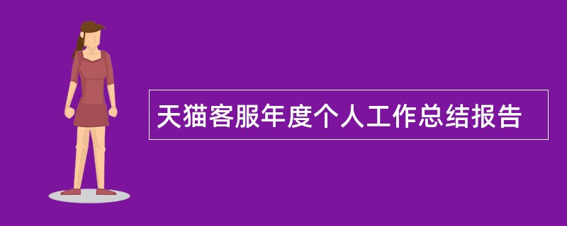 天猫客服年度个人工作总结报告