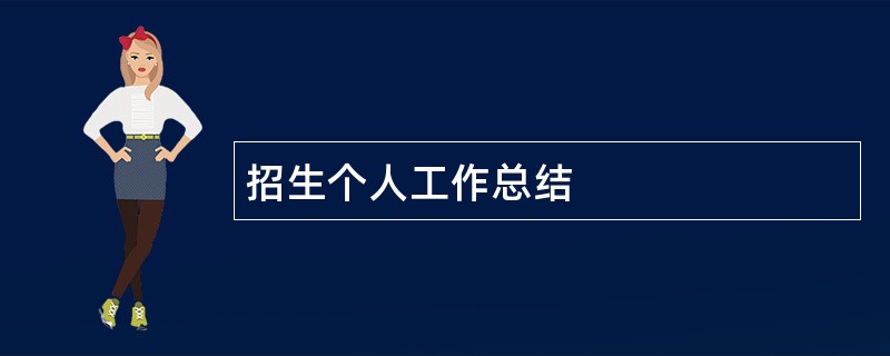 招生个人工作总结