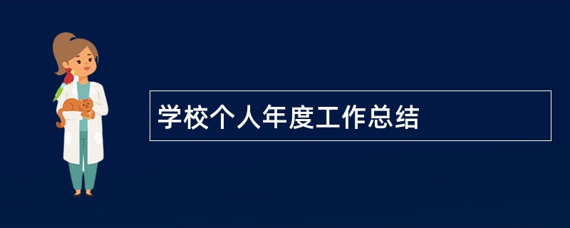 学校个人年度工作总结