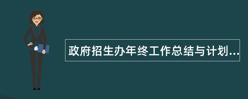 政府招生办年终工作总结与计划900字