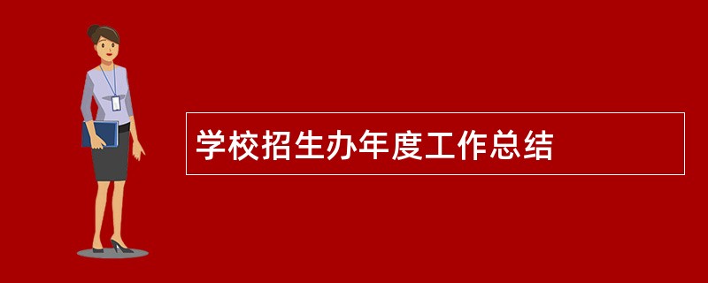 学校招生办年度工作总结