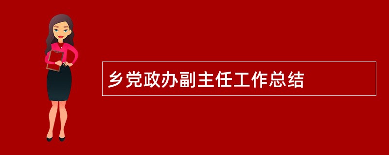 乡党政办副主任工作总结