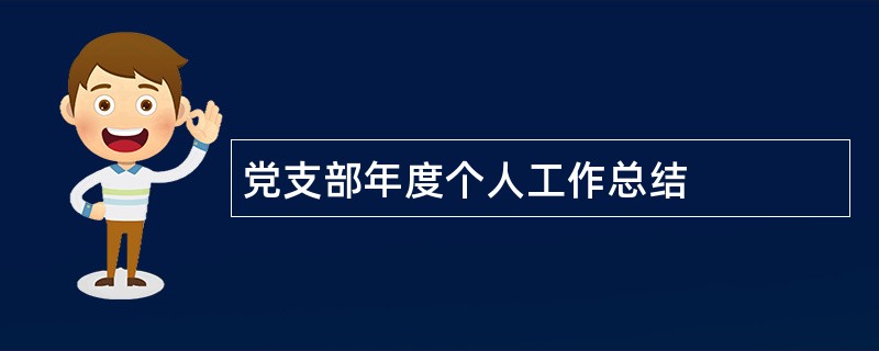 党支部年度个人工作总结