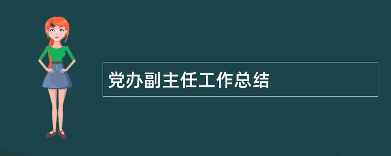 党办副主任工作总结