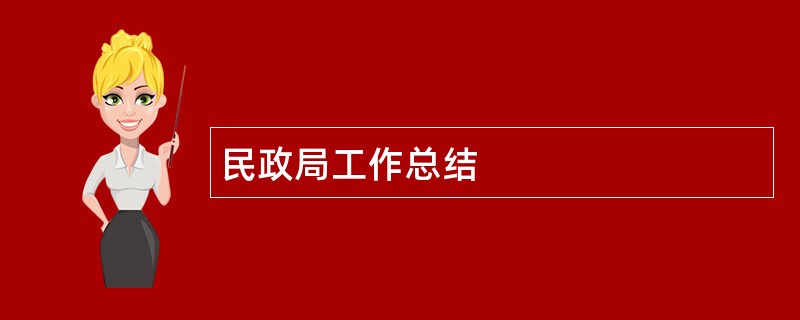 民政局工作总结