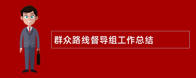 群众路线督导组工作总结