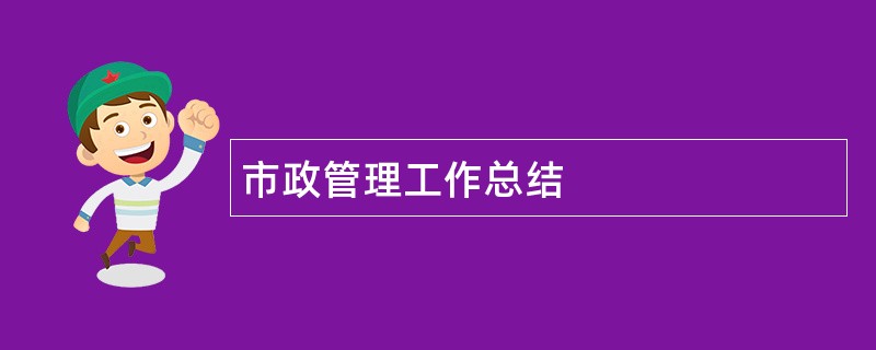 市政管理工作总结