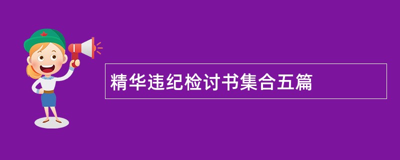 精华违纪检讨书集合五篇