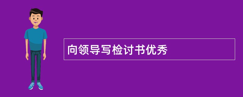 向领导写检讨书优秀