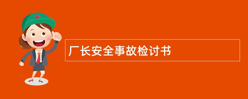 厂长安全事故检讨书