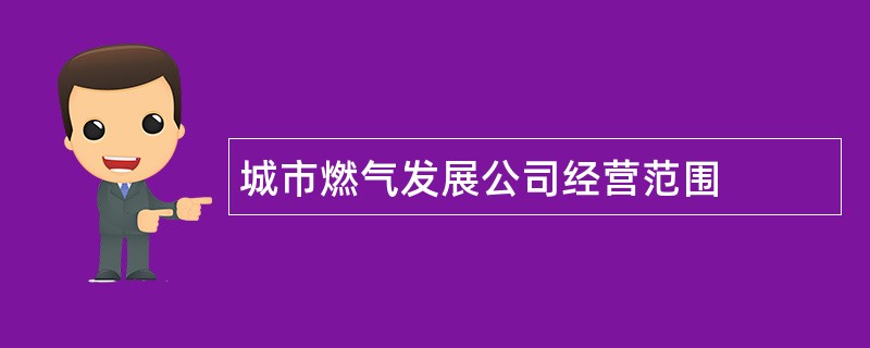 城市燃气发展公司经营范围