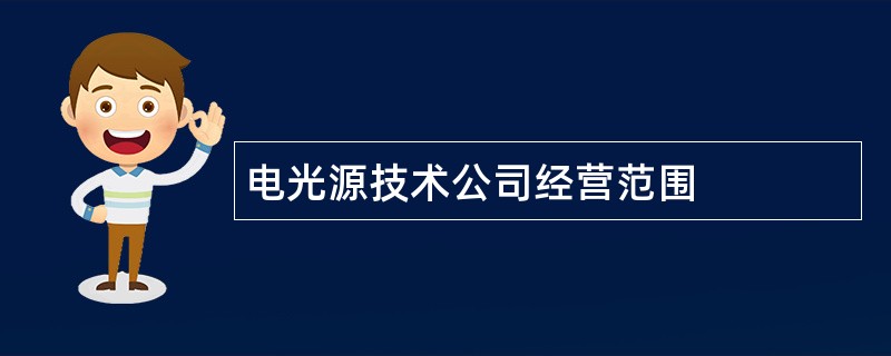 电光源技术公司经营范围