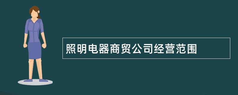 照明电器商贸公司经营范围