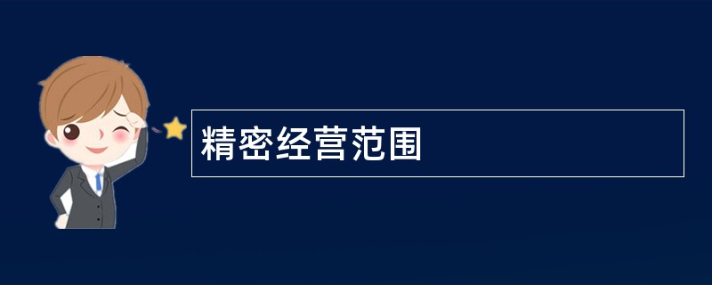 精密公司经营范围