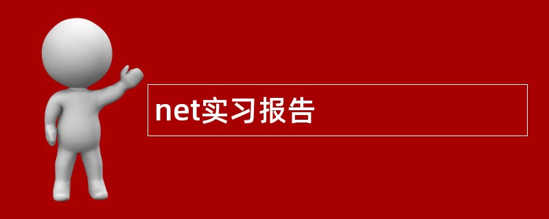 net实习报告
