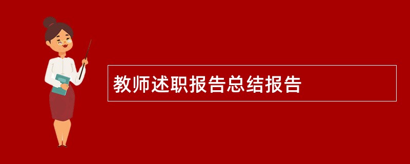 教师述职报告总结报告