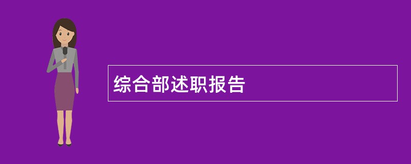 综合部述职报告