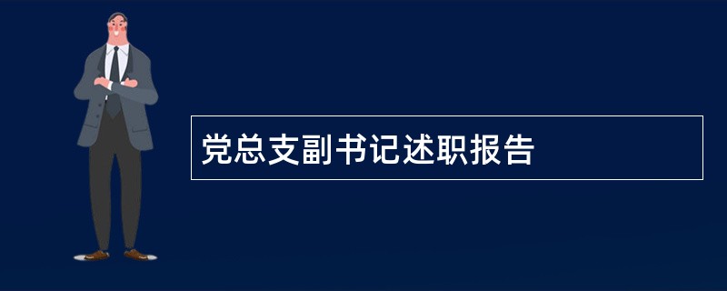 党总支副书记述职报告