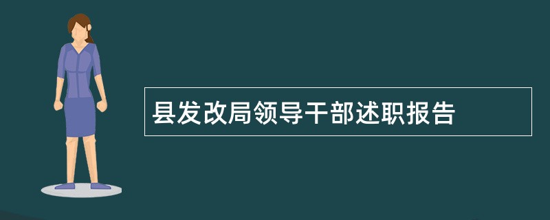 县发改局领导干部述职报告