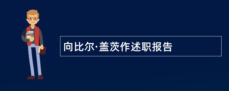 向比尔·盖茨作述职报告