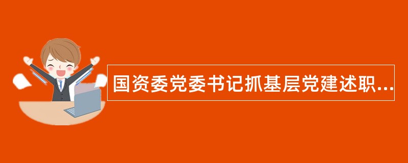 国资委党委书记抓基层党建述职报告