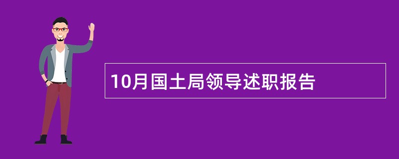 10月国土局领导述职报告