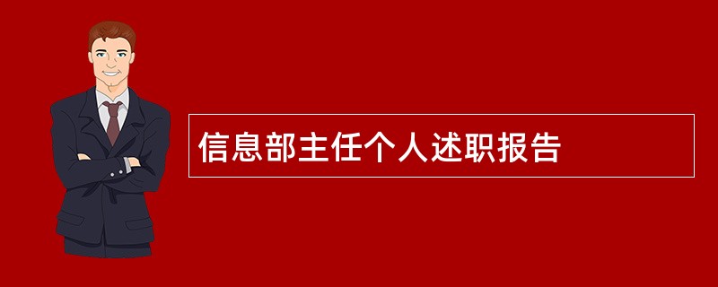 信息部主任个人述职报告