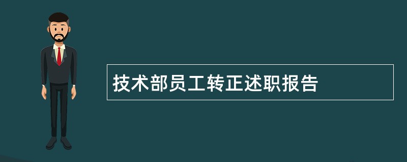 技术部员工转正述职报告