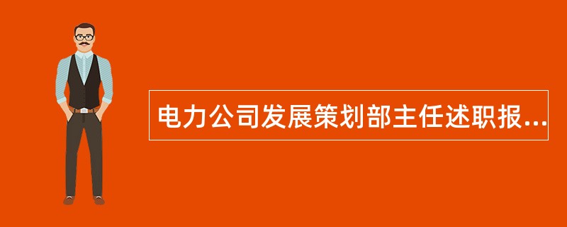 电力公司发展策划部主任述职报告