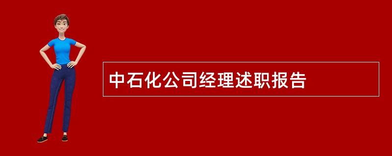 中石化公司经理述职报告