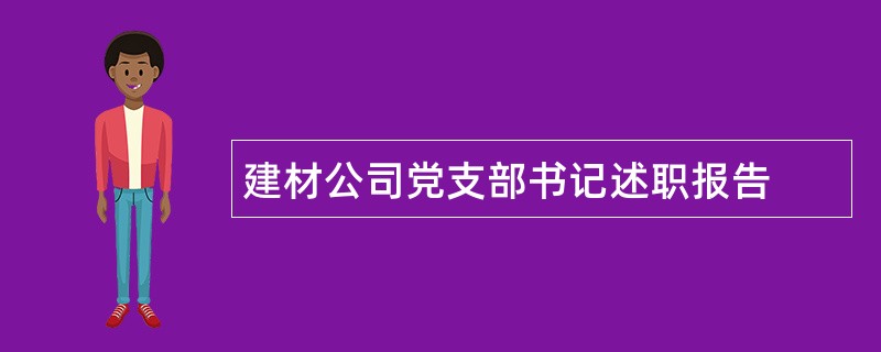 建材公司党支部书记述职报告