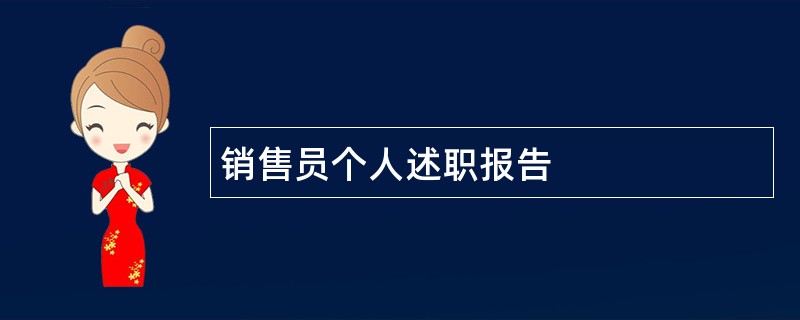 销售员个人述职报告