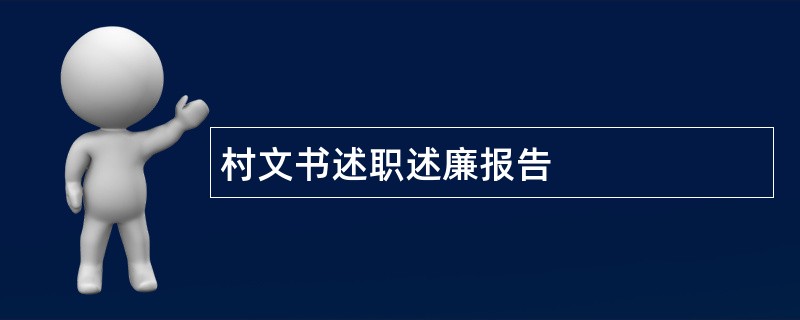 村文书述职述廉报告