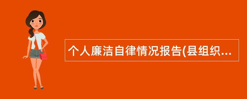 个人廉洁自律情况报告(县组织部长)述职报告