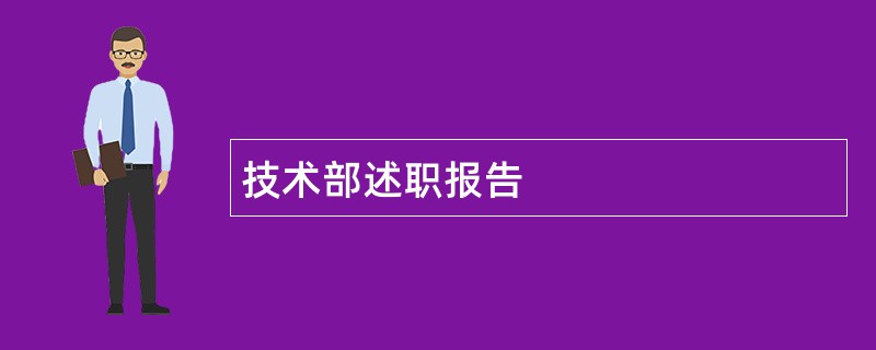 技术部述职报告