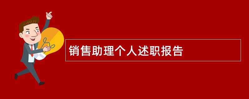 销售助理个人述职报告