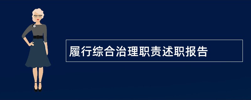 履行综合治理职责述职报告