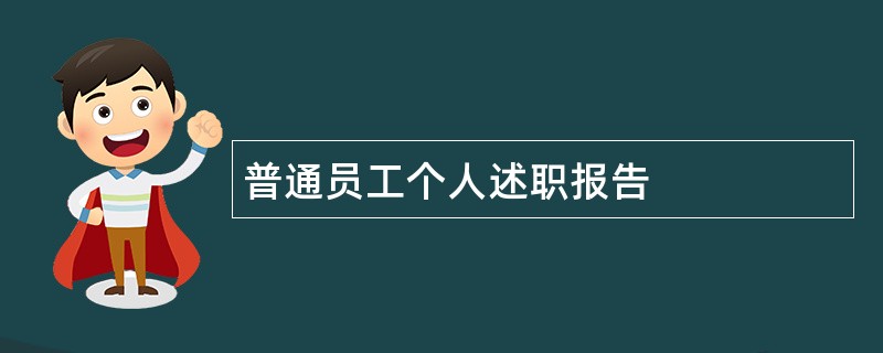 普通员工个人述职报告