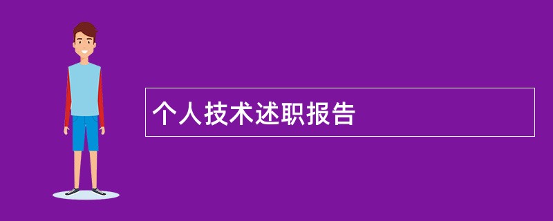 个人技术述职报告