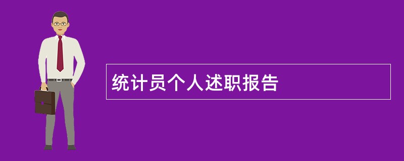 统计员个人述职报告