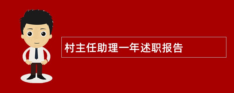 村主任助理一年述职报告