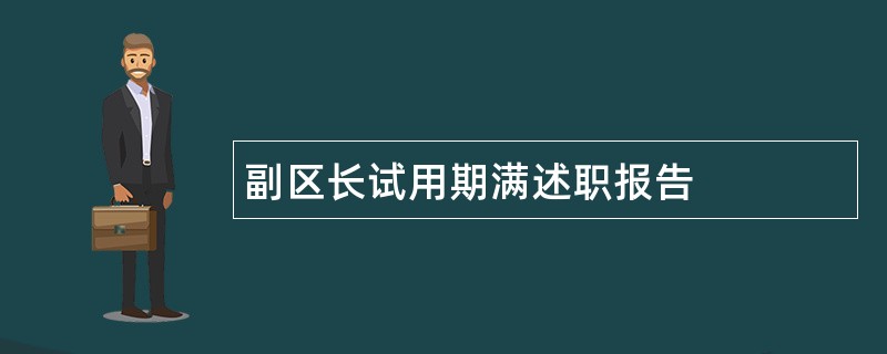 副区长试用期满述职报告