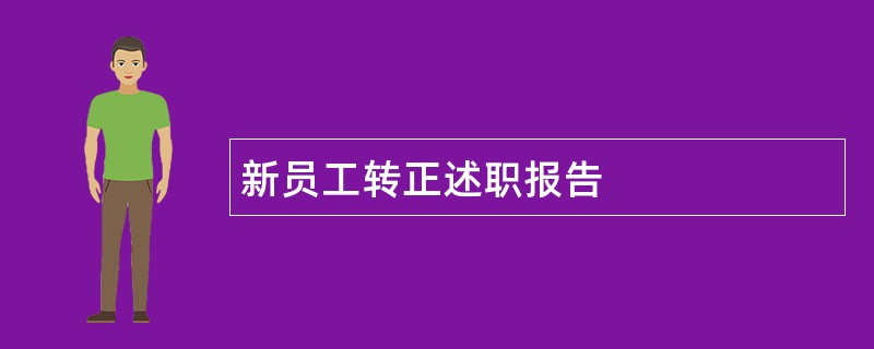 新员工转正述职报告